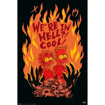 Plakát Plakát, Obraz - The Simpsons - We are in hell! Cool!
