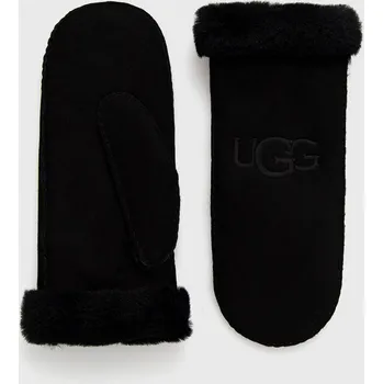 Rukavice Semišové rukavice UGG dámské, černá barva, 20932-BLK 99X, vel. S/M