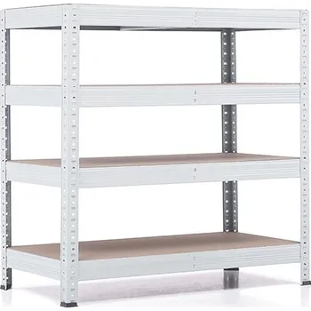 regál Policový regál Trestles RH 1000x800x450, nosnost 1400 kg, 4 police Barva: bílá