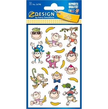 samolepka Samolepky pro děti metalické Opice, Avery