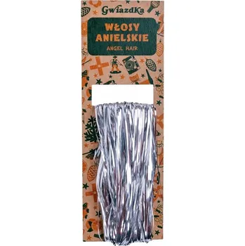 Vánoční dekorace Andělské vlasy vánoční dekorace Folkstar stříbrné 115 cm x 33 cm