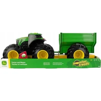 autíčko TOMY JOHN DEERE TRAKTOR MONSTER S PŘÍVĚSEM 3+