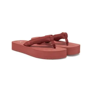 Dámské žabky Žabky Calvin Klein Jeans Beach Sandal Flatform Ttxr Satin YW0YW01723 Hnědá 36