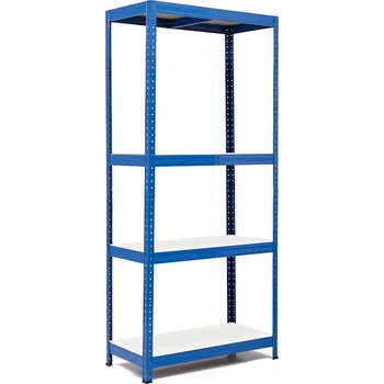 regál Policový regál Trestles RH 1800x900x450, nosnost 1400 kg, 4 police bílé Barva: modrá
