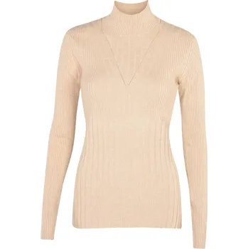 Kašmírový rolák superlehký vzorovaný béžový L / Béžová