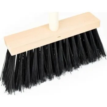 Koště KARTÁČOVINY Koště chodníkové s holí 25×6 – PET černý