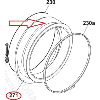 Praní a péče o prádlo 70006590 - Těsnění, manžeta, guma pro pračku Candy