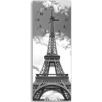 Hodiny Moderní nástěnné HODINY s OBRAZEM, vertikální, 30x90 cm