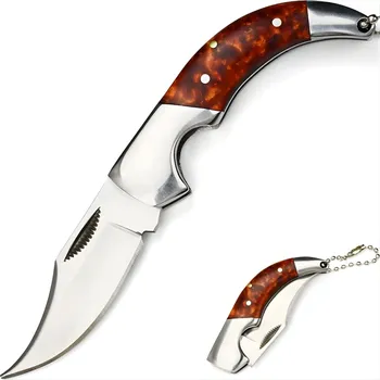 IZMAEL Skládací Nůž Klíčenka SY 38956 Červená/Stříbrná/Typ2 4.5 cm