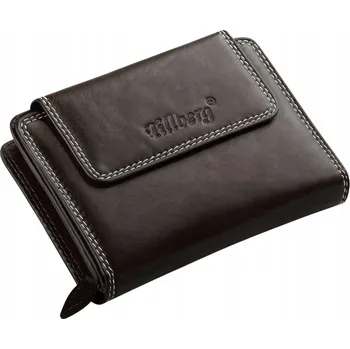 Peněženka Dámská peněženka na zip z pravé kůže hnědá kožená peněženka