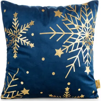 Povlečení Povlak na polštář CHRISTMAS 238 B modrý / šampaňský