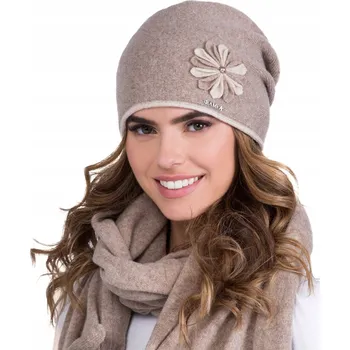 Čepice Kamea Salsa univerzální velikost béžová tmavá zateplená dámská ČEPICE