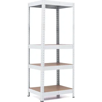 regál Policový regál Trestles RH 1200x600x600, nosnost 1400 kg, 4 police Barva: bílá