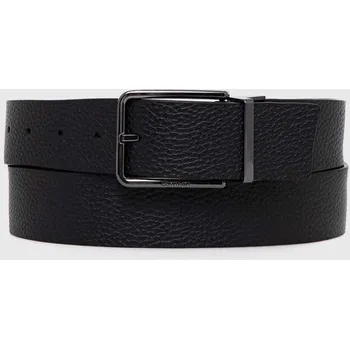 Opasek Kožený pásek Calvin Klein pánský, černá barva, K50K510363 K50K510363.PPYX 99X, vel. 90