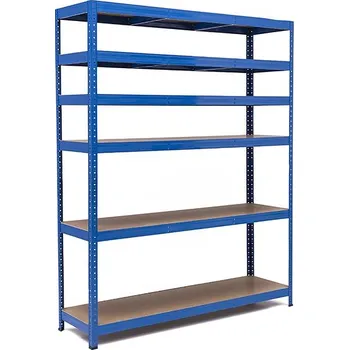 regál Policový regál Trestles RH 2000x1600x450, nosnost 1800 kg, 6 polic Barva: modrá