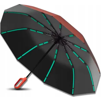 Deštník EdiBazzar automatický skládací deštník, červený