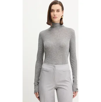 Dámský svetr Svetr s příměsí vlny Elisabetta Franchi šedá barva, MD61B56E2 90X, vel. 34