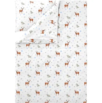 Povlečení LIVARNO® Ložní povlečení z jemného flanelu 140 x 200 cm, 70 x 90 cm (jelen)