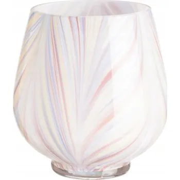 Váza FIALOVÁ SKLENĚNÁ VÁZA S VZOREM 14,5 CM SKLO