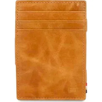 Kožená peněženka na karty Essenziale Brushed Garzini Cognac