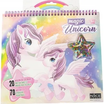 kreativní sada Omalovánka s nálepkami Nice Group 25906 Jednorožec
