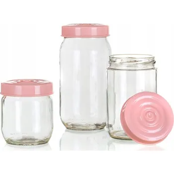 Sklenice Skleněné sklenice LINZI 3ks, růžové ____________