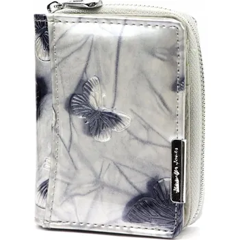 Peněženka Jennifer Jones peněženka z pravé kůže stříbrná - dámská