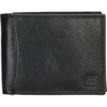 Peněženka Pánská kožená peněženka Double-D Da Vinci - černá