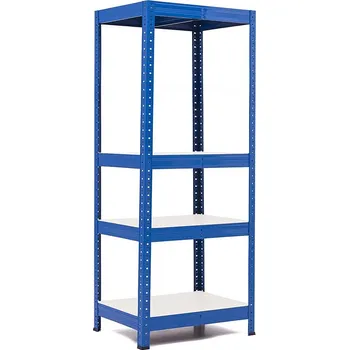 regál Policový regál Trestles RH 1500x600x400, nosnost 1400 kg, 4 police bílé Barva: modrá