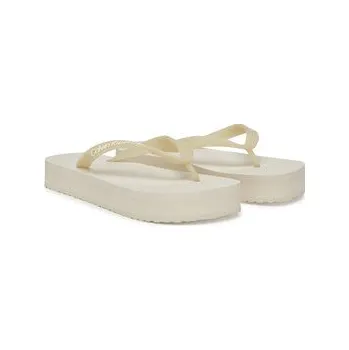 Dámské žabky Žabky Calvin Klein Jeans Beach Sandal Flatform Tpu YW0YW01830 Écru 40