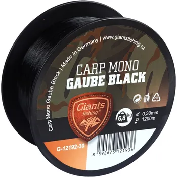Vlasec Giants Fishing Carp Mono Gaube Black 1200m - 0,30 mm