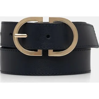 Opasek Kožený pásek Tommy Hilfiger dámský, tmavomodrá barva, AW0AW17972 59X, vel. 85