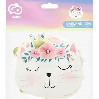 Narozeninová girlanda KOČKA KOČKY KORUNKA dekorace G