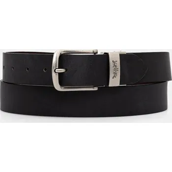 Opasek Oboustranný kožený pásek Levi's černá barva, 004BV 99X, vel. 90