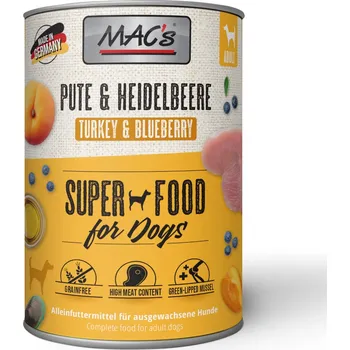6x400g MAC's Adult Superfood - krůtí a borůvky
