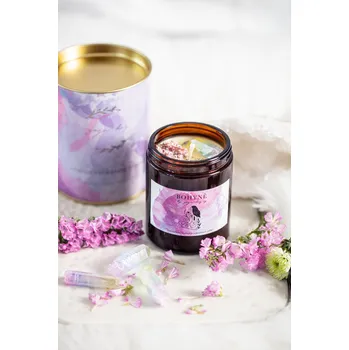 Svíčka Yoga day Svíčka Bohyně s krystalem duhové aury