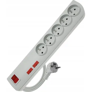 Napájecí kabel Elgotech Model 07 Zásuvková lišta 5 zásuvek 3 m šedý