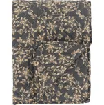 Tmavě šedý přehoz s listy Aix Vintage Quilt - 130*180 cm