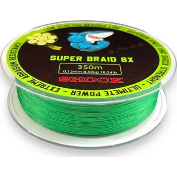 Rybářská šňůra Šňůra Shock Super Braid X8 Moss Green 150m - 0,40 mm