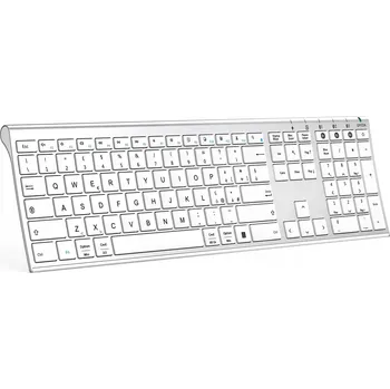 Klávesnice BEZDRÁTOVÁ BLUETOOTH KLÁVESNICE BÍLÁ QWERTY ITALSKÁ ODOLNÁ