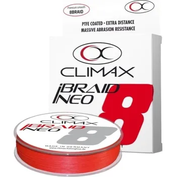 Rybářská šňůra Přívlačová šňůra Climax iBraid NEO Fluo Red 135m - 0,18 mm