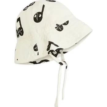 Klobouk Dětský bavlněný klobouk Mini Rodini Note 2526511110 bílá 00X, vel. 40/42