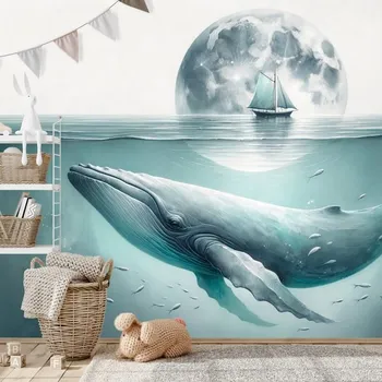 Tapeta Dovido Tapeta velryba pod měsíčním svitem