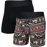 Pánské boxerky Saxx Droptemp Cooling Cotton Boxer Brf Fl 2Pk Velikost: M / Barva: černá