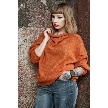 Dámský svetr Krátky svetr UNDERWORLD cihlový Velikost: ONE SIZE, Kód produktu: U8501AY