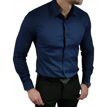 Pánská košile Espada pánská košile casual Elegantní pánská košile business slim fit hladká dlouhý rukáv slim bavlna velikost 3XL