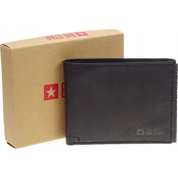 Peněženka Big Star pánská peněženka z pravé kůže černá - muž
