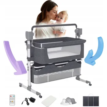 Dětská postýlka Elektrická kolébka Magic 60 x 105 cm šedá