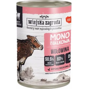Krmivo pro kočku Wiejska Zagroda Krmivo mokrá pro kočky Monoproteinová Hovězí (dospělá) 400g