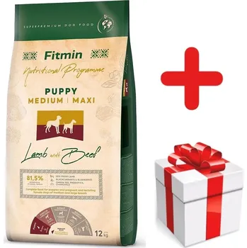 Krmivo pro psa FITMIN Medium Maxi Puppy Lamb&Beef 12kg + PŘEKVAPENÍ PRO PSA